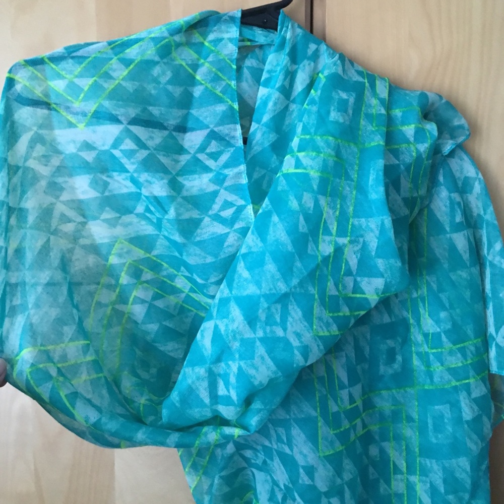 Sheer Green & Yellow Scarf